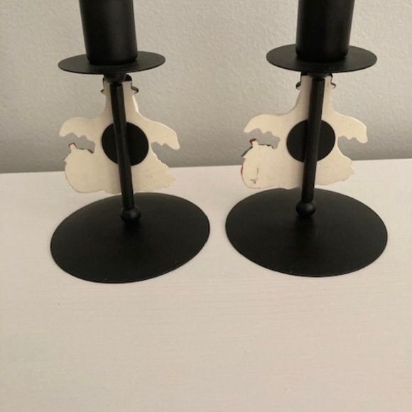 Halloween Ghost with Pumpkin Taper Candles - Picture 4 of 6